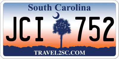 SC license plate JCI752