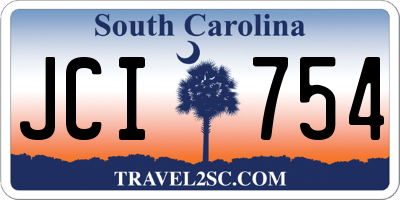 SC license plate JCI754