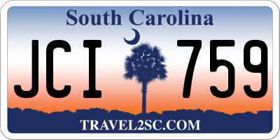 SC license plate JCI759