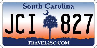 SC license plate JCI827