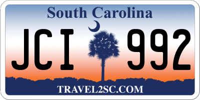 SC license plate JCI992