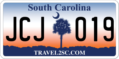 SC license plate JCJ019