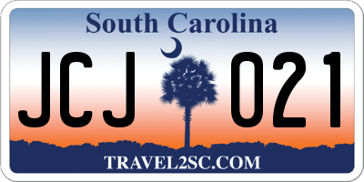 SC license plate JCJ021