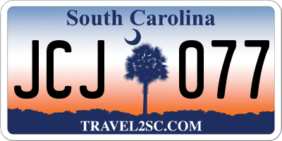 SC license plate JCJ077