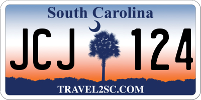 SC license plate JCJ124