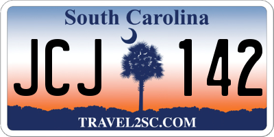 SC license plate JCJ142