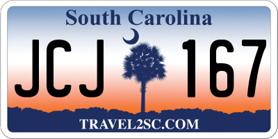 SC license plate JCJ167