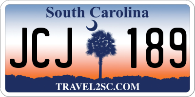 SC license plate JCJ189