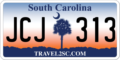 SC license plate JCJ313