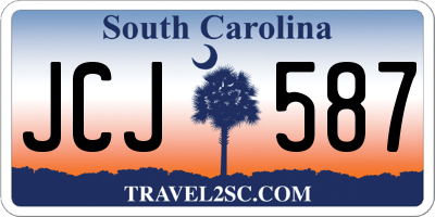 SC license plate JCJ587