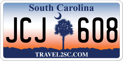 SC license plate JCJ608