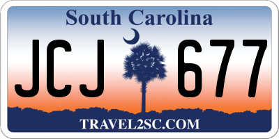 SC license plate JCJ677