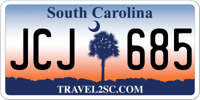 SC license plate JCJ685