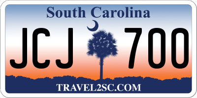 SC license plate JCJ700