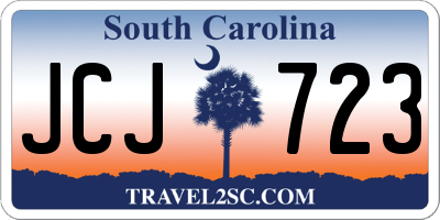 SC license plate JCJ723