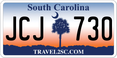 SC license plate JCJ730