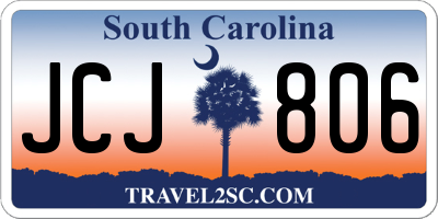 SC license plate JCJ806