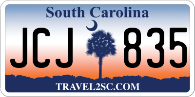SC license plate JCJ835