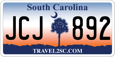 SC license plate JCJ892