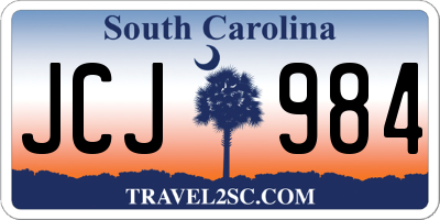 SC license plate JCJ984