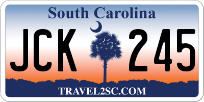 SC license plate JCK245