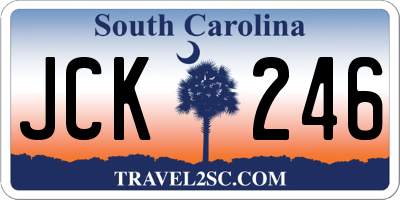 SC license plate JCK246