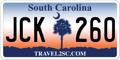 SC license plate JCK260