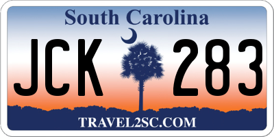 SC license plate JCK283