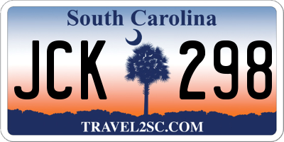 SC license plate JCK298