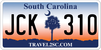 SC license plate JCK310