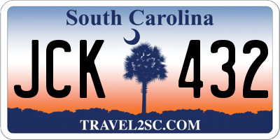 SC license plate JCK432