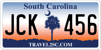 SC license plate JCK456