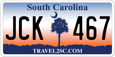 SC license plate JCK467