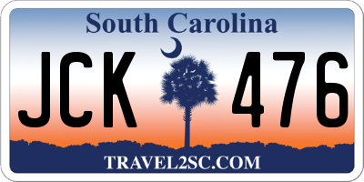 SC license plate JCK476