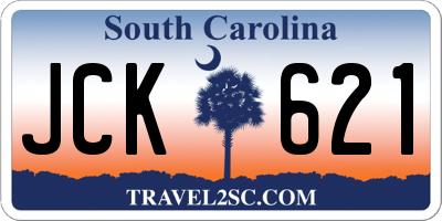 SC license plate JCK621