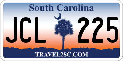 SC license plate JCL225