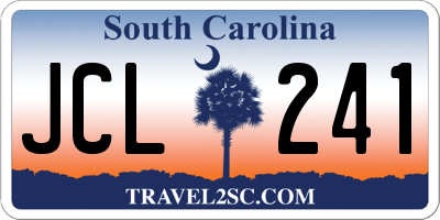 SC license plate JCL241
