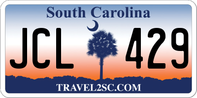 SC license plate JCL429
