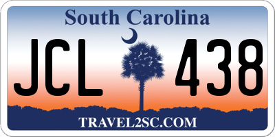 SC license plate JCL438
