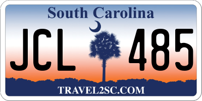 SC license plate JCL485