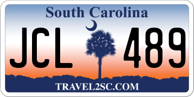 SC license plate JCL489