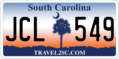 SC license plate JCL549