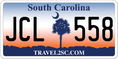 SC license plate JCL558