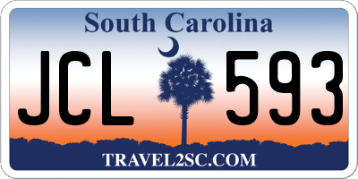 SC license plate JCL593