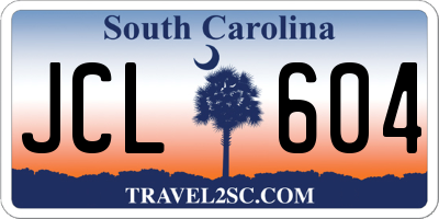 SC license plate JCL604