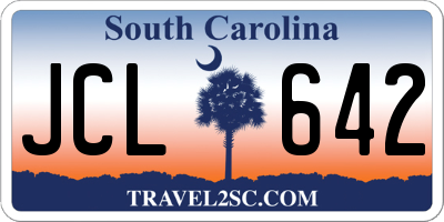 SC license plate JCL642