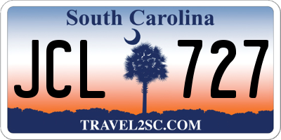 SC license plate JCL727