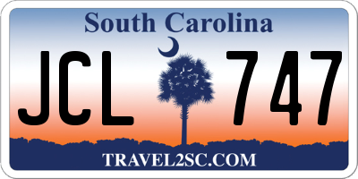 SC license plate JCL747