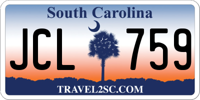 SC license plate JCL759