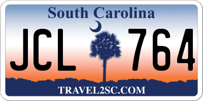 SC license plate JCL764